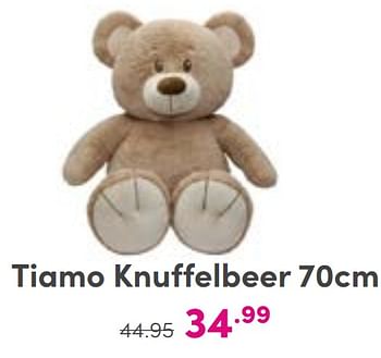 Aanbiedingen Tiamo knuffelbeer - Tiamo - Geldig van 27/08/2023 tot 02/09/2023 bij Baby & Tiener Megastore