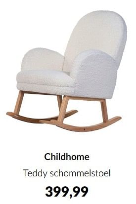 Aanbiedingen Childhome teddy schommelstoel - Childhome - Geldig van 15/08/2023 tot 18/09/2023 bij Babypark