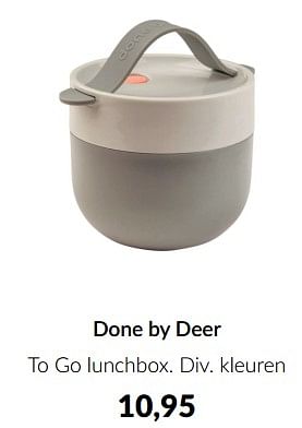 Aanbiedingen Done by deer to go lunchbox - Done by Deer - Geldig van 15/08/2023 tot 18/09/2023 bij Babypark