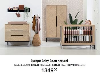 Aanbiedingen Europe baby beau naturel - Europe baby - Geldig van 15/08/2023 tot 18/09/2023 bij Babypark