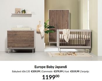 Aanbiedingen Europe baby japandi - Europe baby - Geldig van 15/08/2023 tot 18/09/2023 bij Babypark