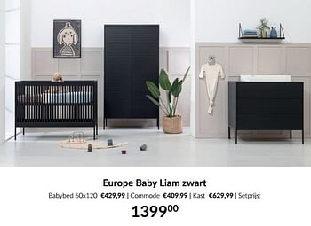 Aanbiedingen Europe baby liam zwart - Europe baby - Geldig van 15/08/2023 tot 18/09/2023 bij Babypark