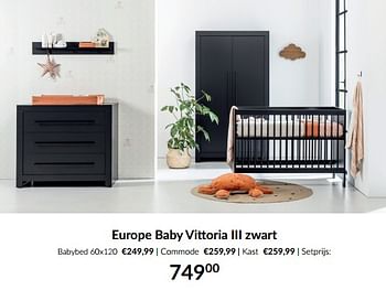 Aanbiedingen Europe baby vittoria iii zwart - Europe baby - Geldig van 15/08/2023 tot 18/09/2023 bij Babypark