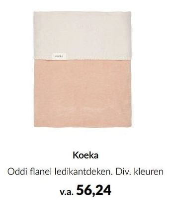 Aanbiedingen Koeka oddi flanel ledikantdeken - Koeka - Geldig van 15/08/2023 tot 18/09/2023 bij Babypark