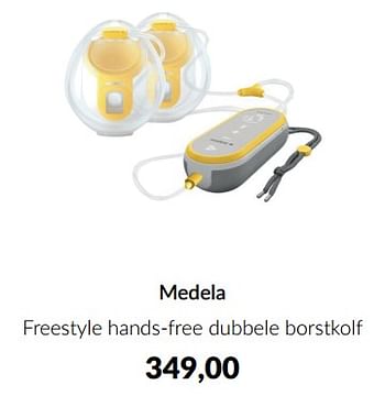 Aanbiedingen Medela freestyle hands-free dubbele borstkolf - Medela - Geldig van 15/08/2023 tot 18/09/2023 bij Babypark