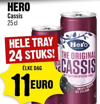 Aanbiedingen Hero cassis - Hero - Geldig van 30/08/2023 tot 06/09/2023 bij Dirk III