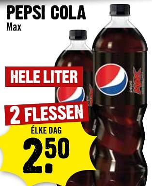Aanbiedingen Pepsi cola max - Pepsi - Geldig van 30/08/2023 tot 06/09/2023 bij Dirk III