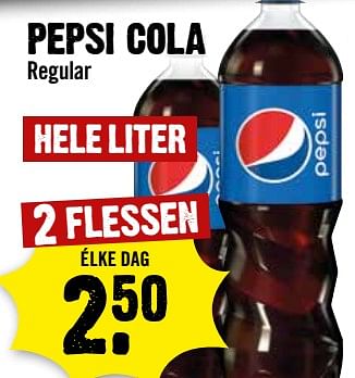 Aanbiedingen Pepsi cola regular - Pepsi - Geldig van 30/08/2023 tot 06/09/2023 bij Dirk III