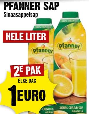 Aanbiedingen Pfanner sap sinaasappelsap - Pfanner - Geldig van 30/08/2023 tot 06/09/2023 bij Dirk III