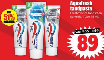 Aanbiedingen Aquafresh tandpasta - Aquafresh - Geldig van 30/08/2023 tot 05/09/2023 bij Lekker Doen