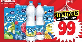 Aanbiedingen Crystal clear - Crystal Clear - Geldig van 30/08/2023 tot 05/09/2023 bij Lekker Doen