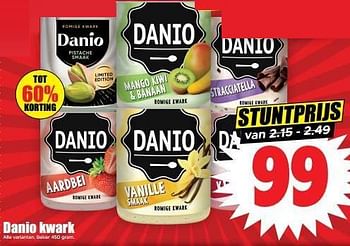 Aanbiedingen Danio kwark - Danone - Geldig van 30/08/2023 tot 05/09/2023 bij Lekker Doen
