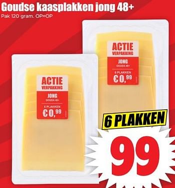 Aanbiedingen Goudse kaasplakken jong 48+ - Huismerk - Dirk - Geldig van 30/08/2023 tot 05/09/2023 bij Lekker Doen