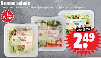 Aanbiedingen Groene salade - Huismerk - Dirk - Geldig van 30/08/2023 tot 05/09/2023 bij Lekker Doen