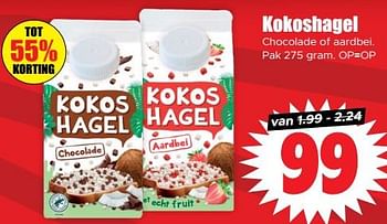 Aanbiedingen Kokoshagel chocolade of aardbei - Theunisse - Geldig van 30/08/2023 tot 05/09/2023 bij Lekker Doen