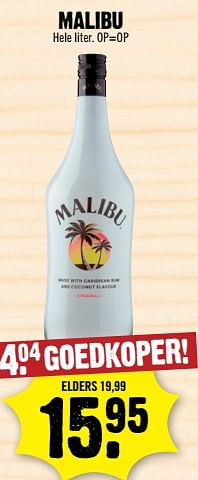 Aanbiedingen Malibu - Malibu - Geldig van 30/08/2023 tot 05/09/2023 bij Lekker Doen
