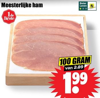 Aanbiedingen Meesterlijke ham - Huismerk - Dirk - Geldig van 30/08/2023 tot 05/09/2023 bij Lekker Doen