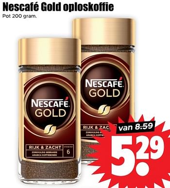 Aanbiedingen Nescafé gold oploskoffie - Nescafe - Geldig van 30/08/2023 tot 05/09/2023 bij Lekker Doen