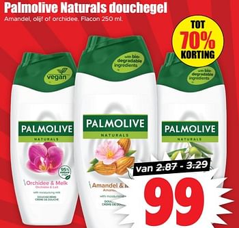 Aanbiedingen Palmolive naturals douchegel - Palmolive - Geldig van 30/08/2023 tot 05/09/2023 bij Lekker Doen