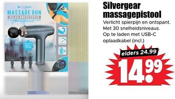 Aanbiedingen Silvergear massagepistool - Silvergear - Geldig van 30/08/2023 tot 05/09/2023 bij Lekker Doen