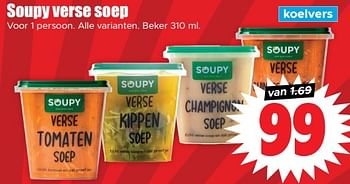 Aanbiedingen Soupy verse soep - Soupy - Geldig van 30/08/2023 tot 05/09/2023 bij Lekker Doen