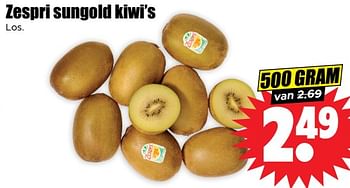 Aanbiedingen Zespri sungold kiwi’s - Zespri - Geldig van 30/08/2023 tot 05/09/2023 bij Lekker Doen