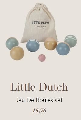 Aanbiedingen Little dutch jeu de boules set - Little Dutch - Geldig van 15/08/2023 tot 18/09/2023 bij Babypark