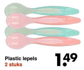 Aanbiedingen Plastic lepels - B-Baby - Geldig van 28/08/2023 tot 10/09/2023 bij Wibra