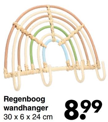 Aanbiedingen Regenboog wandhanger - Huismerk - Wibra - Geldig van 28/08/2023 tot 10/09/2023 bij Wibra
