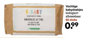 Aanbiedingen Vochtige babydoekjes - B-Baby - Geldig van 28/08/2023 tot 10/09/2023 bij Wibra