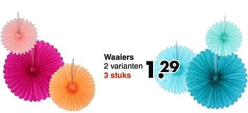 Aanbiedingen Waaiers - Huismerk - Wibra - Geldig van 28/08/2023 tot 10/09/2023 bij Wibra