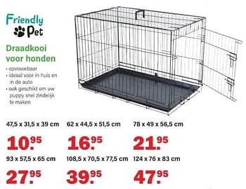 Aanbiedingen Draadkooi voor honden - Friendly pet - Geldig van 28/08/2023 tot 16/09/2023 bij Van Cranenbroek