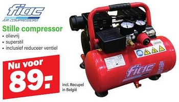 Aanbiedingen Fiac stille compressor - Fiac - Geldig van 28/08/2023 tot 16/09/2023 bij Van Cranenbroek