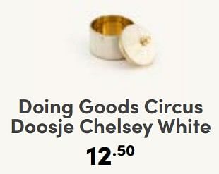 Aanbiedingen Doing goods circus doosje chelsey white - Doing Goods - Geldig van 03/09/2023 tot 09/09/2023 bij Baby & Tiener Megastore
