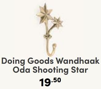Aanbiedingen Doing goods wandhaak oda shooting star - Doing Goods - Geldig van 03/09/2023 tot 09/09/2023 bij Baby & Tiener Megastore