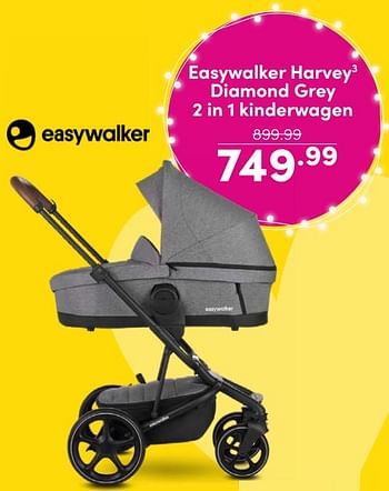 Aanbiedingen Easywalker harvey3 diamond grey 2 in 1 kinderwagen - Easywalker - Geldig van 03/09/2023 tot 09/09/2023 bij Baby & Tiener Megastore