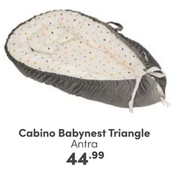 Aanbiedingen Cabino babynest triangle antra - Cabino - Geldig van 03/09/2023 tot 09/09/2023 bij Baby & Tiener Megastore