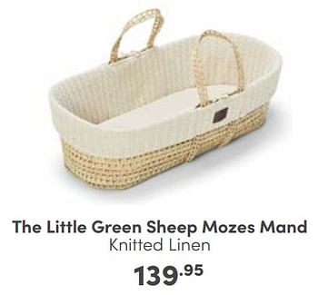 Aanbiedingen The little green sheep mozes mand knitted linen - The Little Green Sheep - Geldig van 03/09/2023 tot 09/09/2023 bij Baby & Tiener Megastore