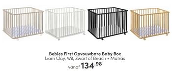 Aanbiedingen Bebies first opvouwbare baby box - bebiesfirst - Geldig van 03/09/2023 tot 09/09/2023 bij Baby & Tiener Megastore