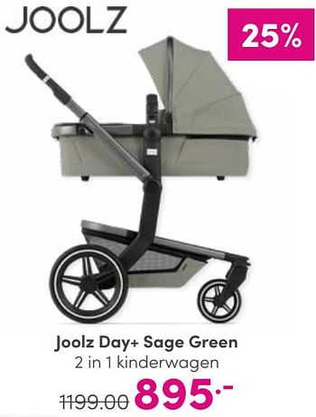 Aanbiedingen Joolz day+ sage green 2 in 1 kinderwagen - Joolz - Geldig van 03/09/2023 tot 09/09/2023 bij Baby & Tiener Megastore