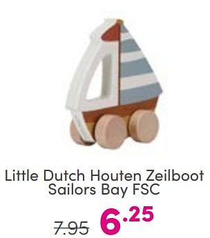 Aanbiedingen Little dutch houten zeilboot sailors bay fsc - Little Dutch - Geldig van 03/09/2023 tot 09/09/2023 bij Baby & Tiener Megastore