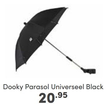 Aanbiedingen Dooky parasol universeel black - Dooky - Geldig van 03/09/2023 tot 09/09/2023 bij Baby & Tiener Megastore