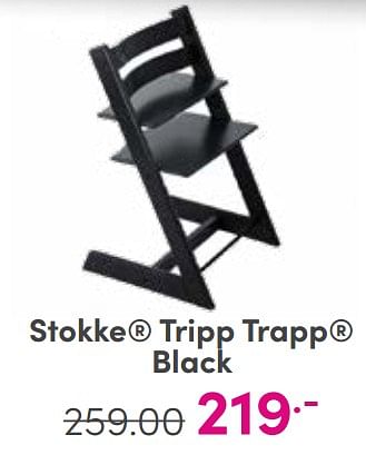 Aanbiedingen Stokke tripp trapp black - Stokke - Geldig van 03/09/2023 tot 09/09/2023 bij Baby & Tiener Megastore