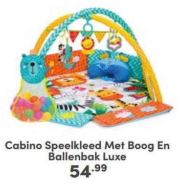 Aanbiedingen Cabino speelkleed met boog en ballenbak luxe - Cabino - Geldig van 03/09/2023 tot 09/09/2023 bij Baby & Tiener Megastore