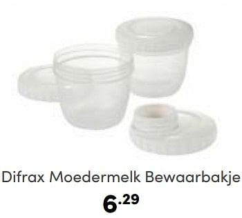 Aanbiedingen Difrax moedermelk bewaarbakje - Difrax - Geldig van 03/09/2023 tot 09/09/2023 bij Baby & Tiener Megastore