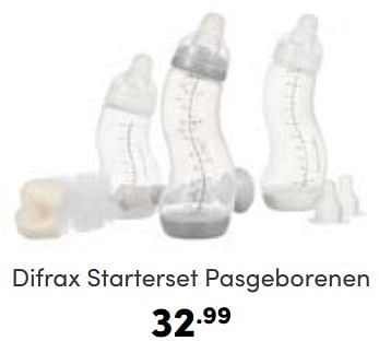 Aanbiedingen Difrax starterset pasgeborenen - Difrax - Geldig van 03/09/2023 tot 09/09/2023 bij Baby & Tiener Megastore