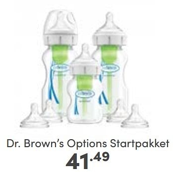 Aanbiedingen Dr. brown’s options startpakket - DrBrown's - Geldig van 03/09/2023 tot 09/09/2023 bij Baby & Tiener Megastore