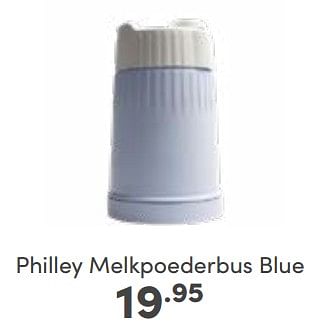 Aanbiedingen Philley melkpoederbus blue - Philley - Geldig van 03/09/2023 tot 09/09/2023 bij Baby & Tiener Megastore