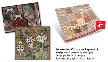 Aanbiedingen Ja wooden christmas paperpack - Huismerk - Boekenvoordeel - Geldig van 02/09/2023 tot 10/09/2023 bij Boekenvoordeel