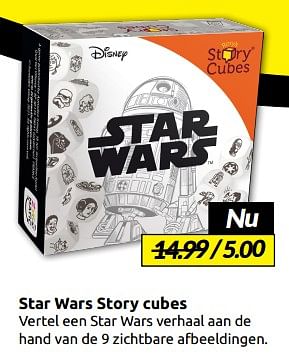 Aanbiedingen Star wars story cubes - Zygomatic - Geldig van 02/09/2023 tot 10/09/2023 bij Boekenvoordeel